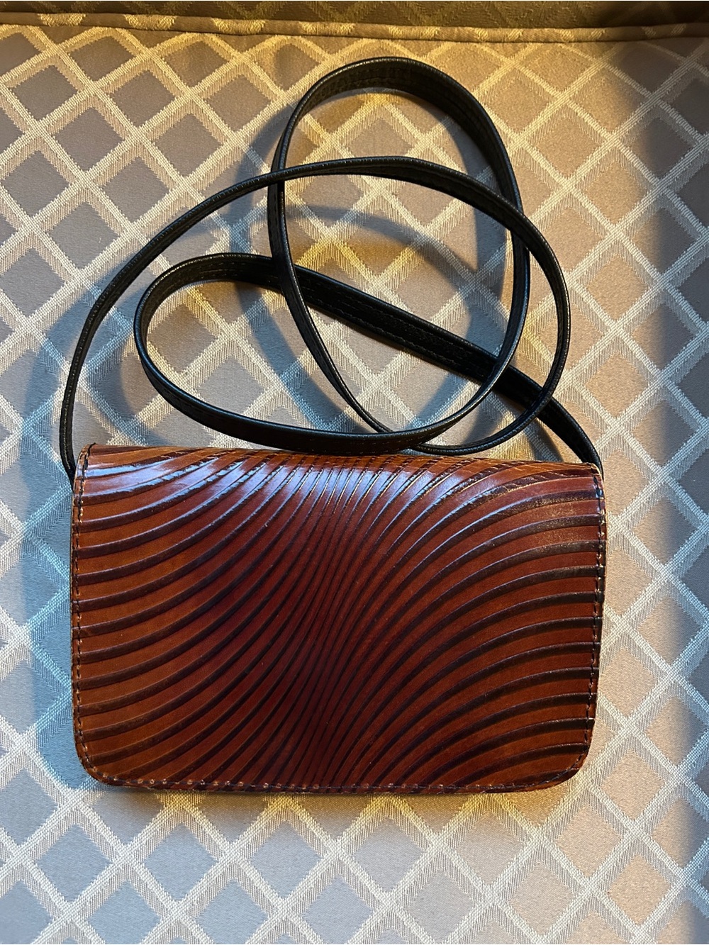 Vintage Roche Leather Company Custom Bag Black and Tan - Picture 2 of 8